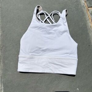 Lululemon White Strappy Sports Bra